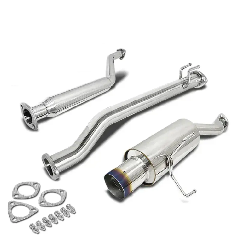 Cat-Back Exhaust for 2002-2005 Honda Civic w/ 4" N1 Burnt Muffler Tip 2.0L N1 Style