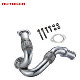 Exhaust Up-Pipe Y-Pipe for Ford 2003-2007 6.0L Powerstroke Diesel F250 F350 F450 Heavy Duty Polished