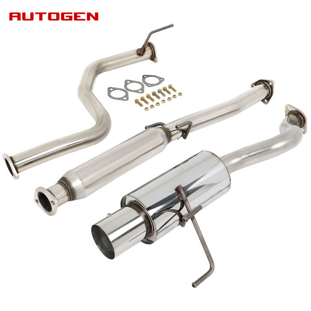 92-95 Honda Civic 1.5L 4" Rolled Muffler Tip Racing Catback Exhaust System