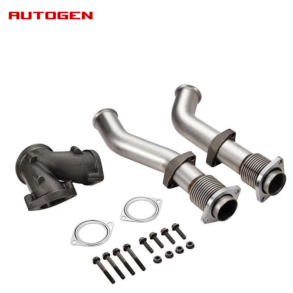 Exhaust Up-Pipe for 1999.5-2003 7.3L Ford Powerstroke Turbo Pedestal Ebp Valve 5+5 Wheel & Up Pipes