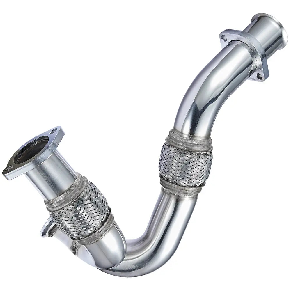 Exhaust Up-Pipe Y-Pipe for Ford 2003-2007 6.0L Powerstroke Diesel F250 F350 F450 Heavy Duty Polished