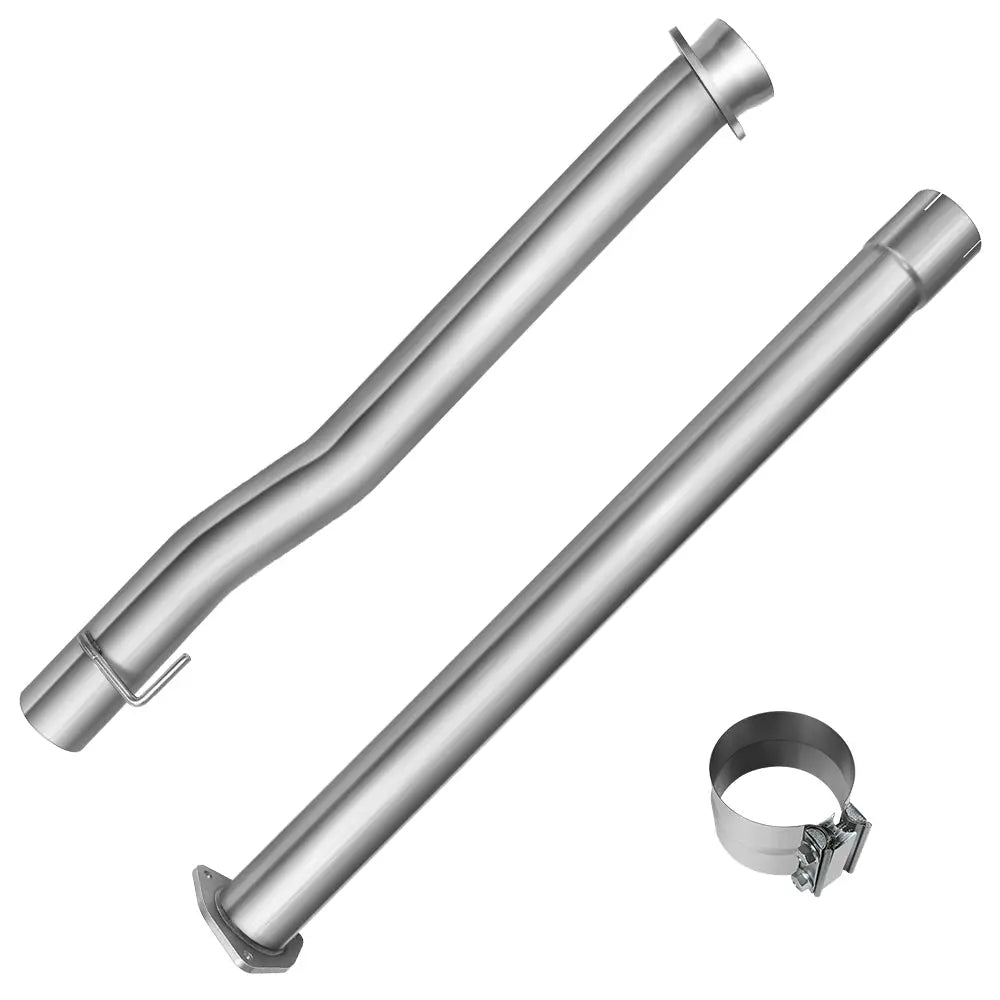 For 4.0/5.0 Inch 2011-2023 6.7 Powerstroke Ford F-250 F-350 F-450 DPF Delete Race Pipe Downpipe-Back w/Muffler Exhaust