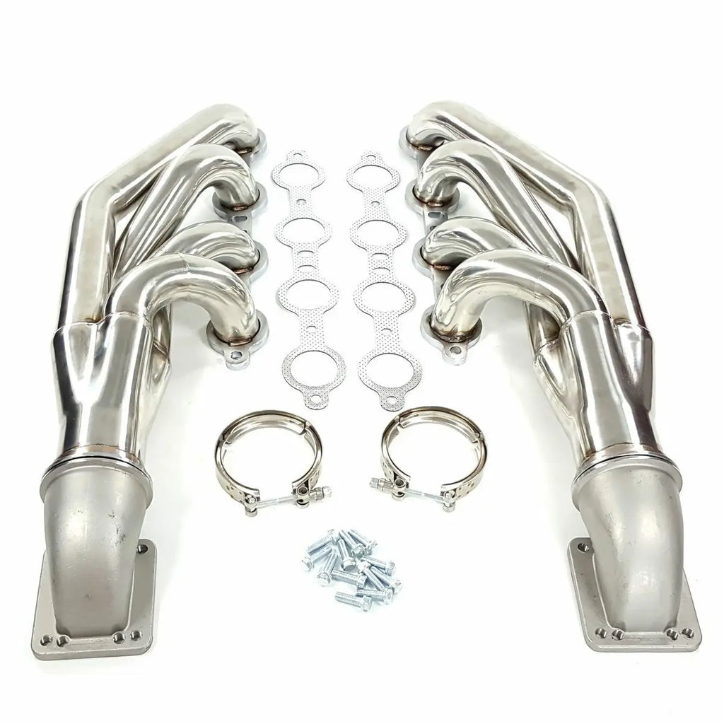 LS Turbo Exhaust Header Manifold For 1997-2015 Chevrolet Corvette/Chevrolet Camaro/Pontiac Firebird GTO GM V8+Elbows T3 T4 to 3.0" V Band