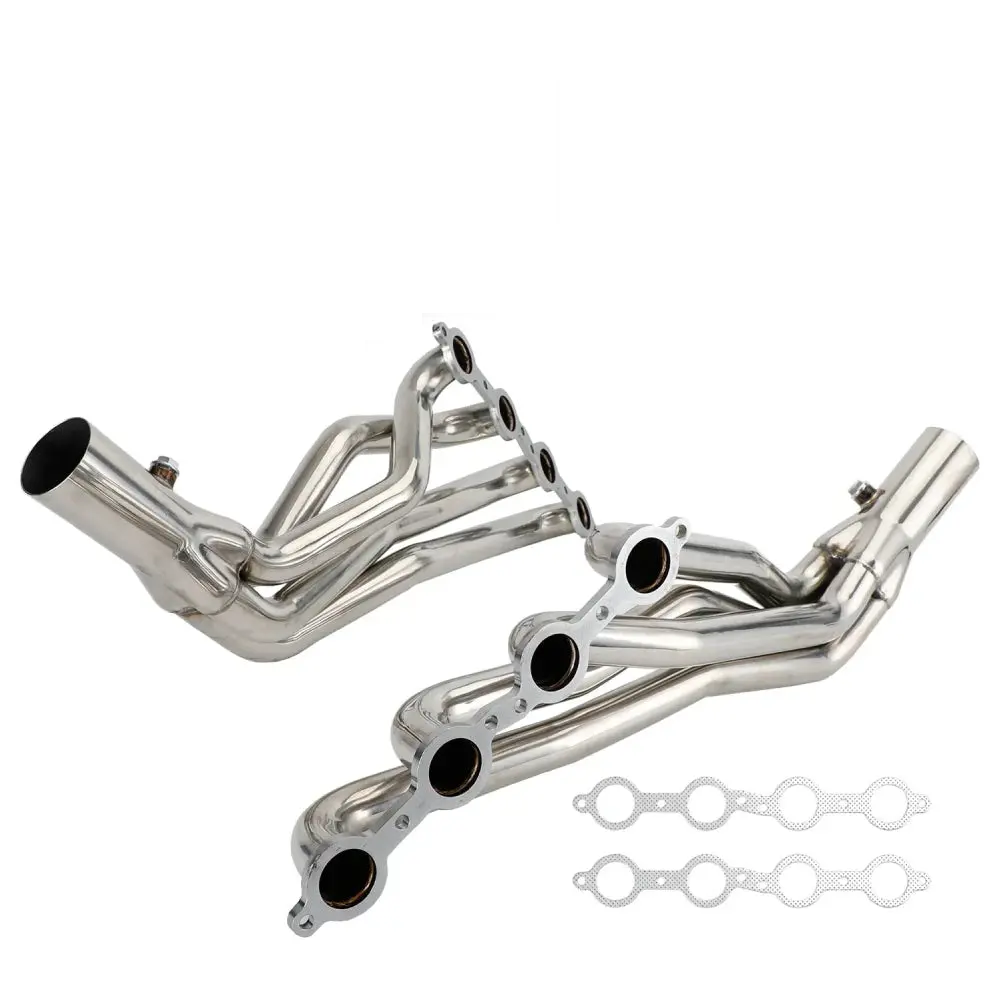 Exhaust Header for 2007-2014 Chevy GMC Sierra 1500/2500/3500 4.8L 5.3L 6.0L 6.2L 2WD