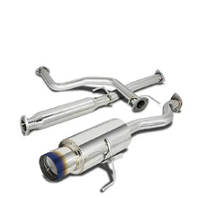 Load image into Gallery viewer, 1992-2000 Honda Civic 1.6L 4 Inch Burnt Rolled Muffler Tip 2.25&quot; Catback Exhaust System